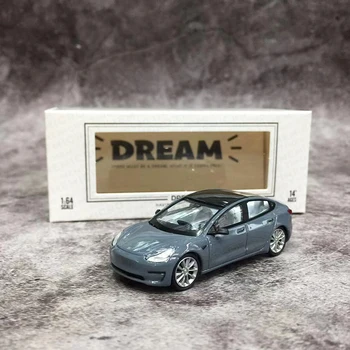 זמן חלום 1:64 דגם הרכב Model3 סגסוגת למות יצוק הרכב האוסף - אפור